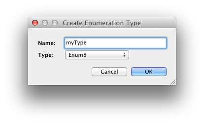 Create Enumeration Type Dialog
